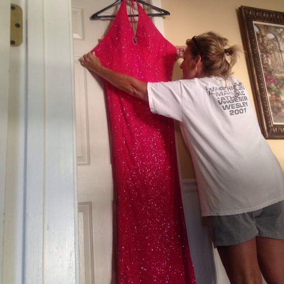 Pink beaded gown