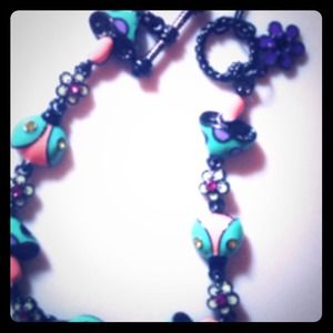 Mushroom, ladybugs, & flowers bracelet!