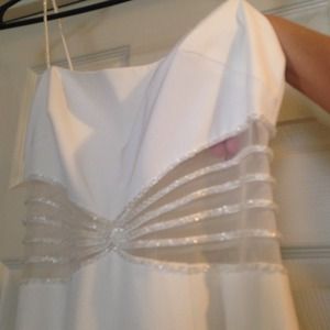 White prom queen dress