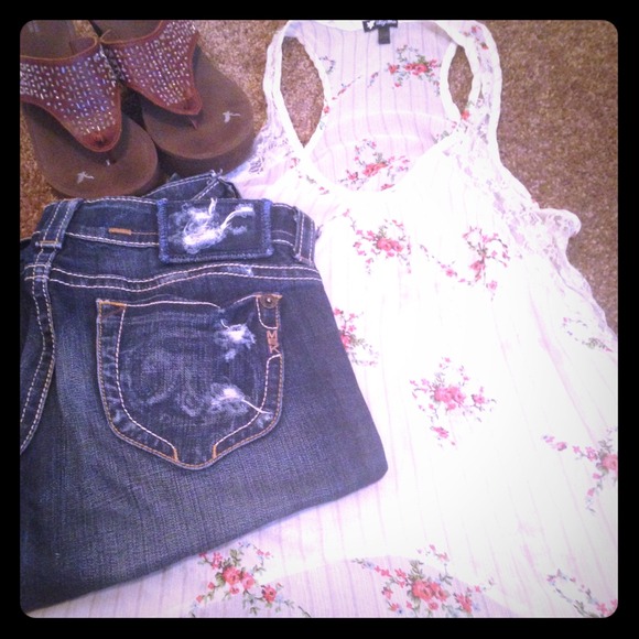 Sheer floral top