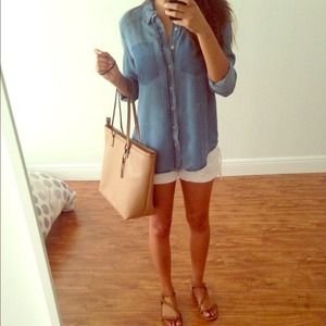 Jean button down shirt