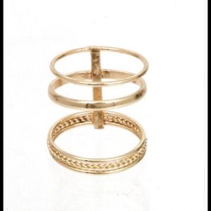 GOLD THREE LAYERED RING!!! 2FOR 20