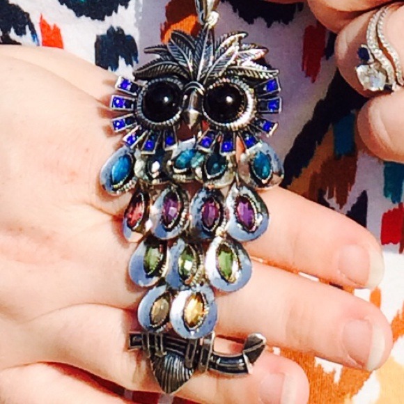 Pier 1 imports Multi-Colored Owl Necklace
