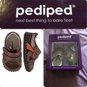 Pediped brown leather baby shoes