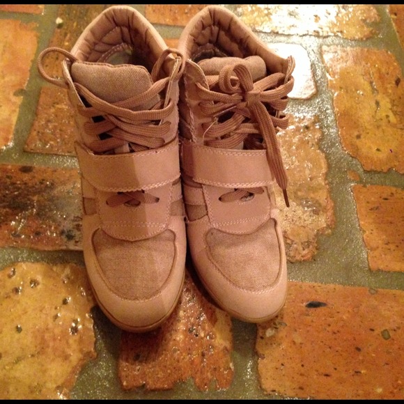 Charlotte Russe pink sneaker wedge