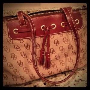 Authentic Dooney and Bourke bag & yoga top bundle