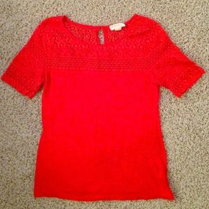 SOLD IN BUNDLE Burnt orange crochet blouse
