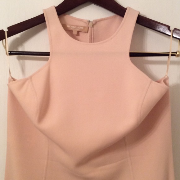 Michael Kors Blush Stretch Halter Sheath Dress - Picture 2 of 4