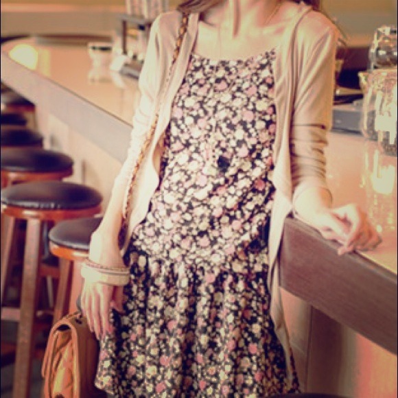 Floral Dress w/ Cardigan