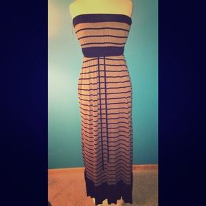 SOLD IN BUNDLE Nautical striped maxi dress