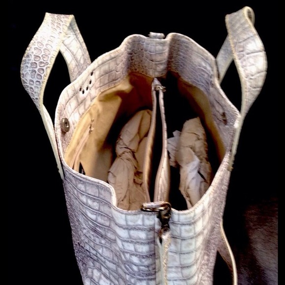 Italian GENUINE LEATHER tote/crossbody alligator - Picture 4 of 4