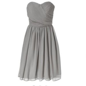 Chiffon Strapless Pleated Dress
