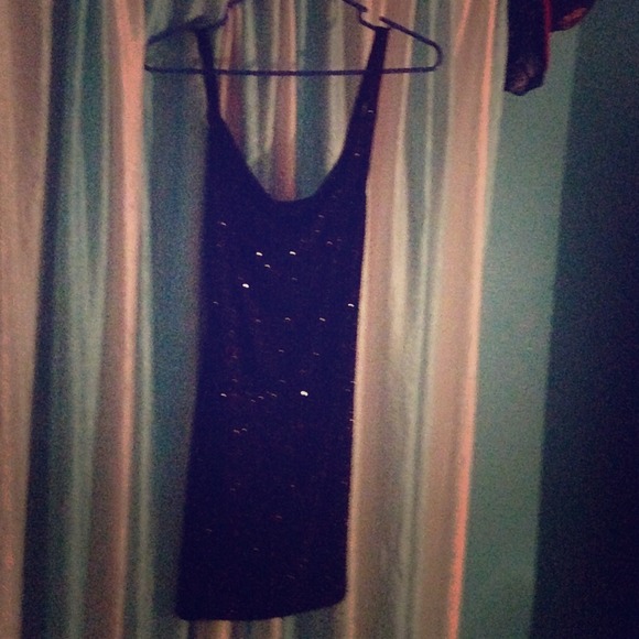 Sparkly drop-neck party dress