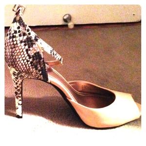 BCBGeneration peep toe ankle pumps