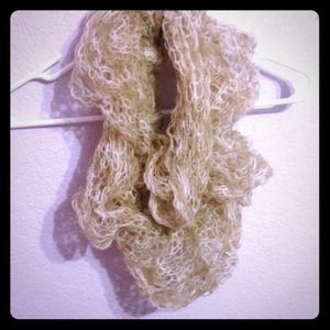 Cream knit infinity scarf