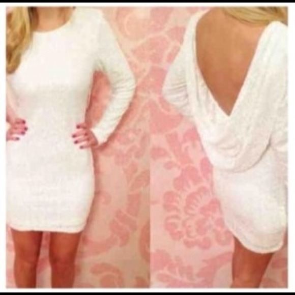 White Sequin Dress