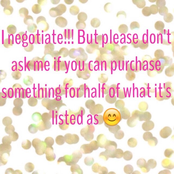 I negotiate!