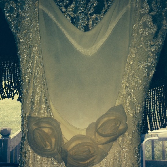 Gorgeous Summer beach wedding dress small vintage - Picture 2 of 4