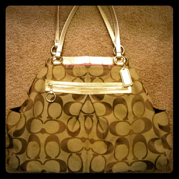 Large authentic coach tote