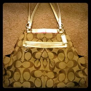 Large authentic coach tote