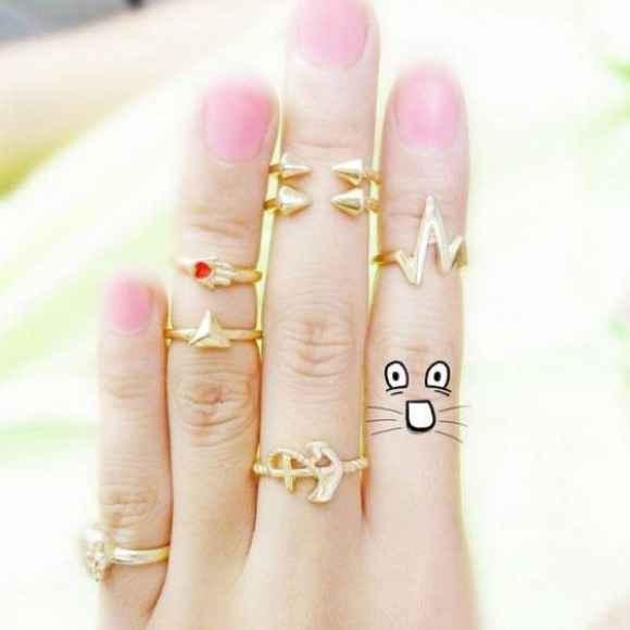 7 piece midi ring set!!! - Picture 2 of 4