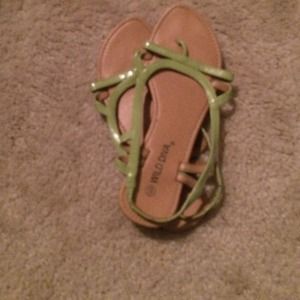 Lime green sandals