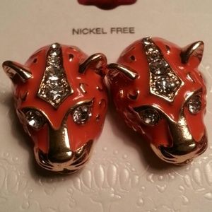 Unique earrings bundled with sweater