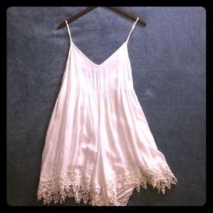 LF White Crochet Lace Romper Paysuit Mika & Gala