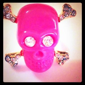 Pink Skull Ring