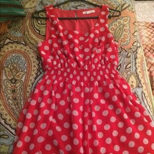Red polka for dress