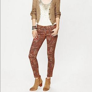 Free People Printed Ankle Skinny