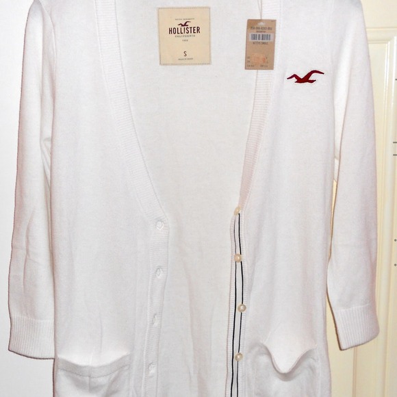 White Hollister cardigan