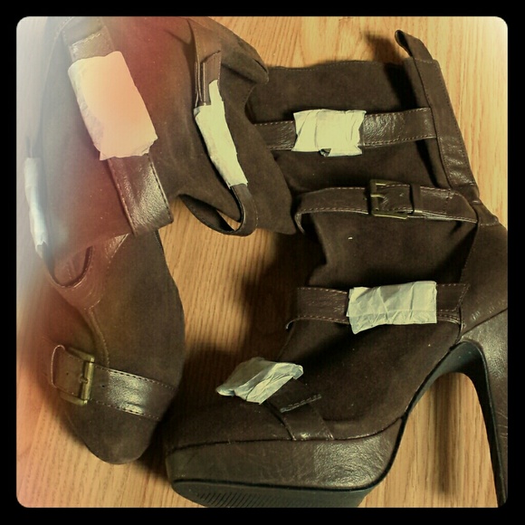 Chocolate suede boots