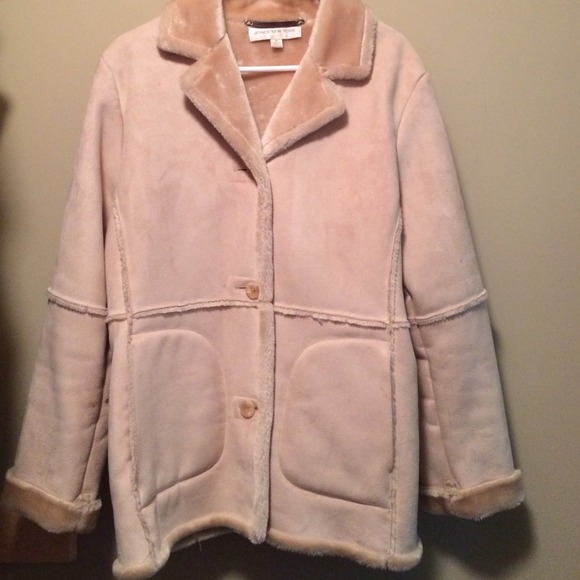 Jones New York ladies faux suede/faux fur jacket