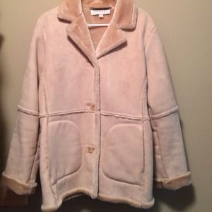 Jones New York ladies faux suede/faux fur jacket