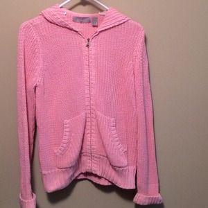Liz Claiborne soft pink, hooded sweatshirt