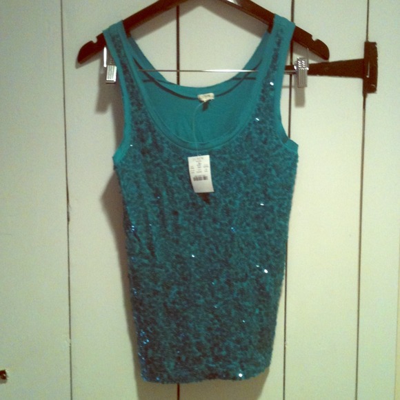 J. Crew factory sequin tank-xxs