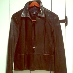 Black leather Ann Taylor jacket-xs