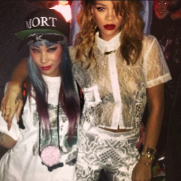 KTZ black embroidered lace cropped blouse - Picture 3 of 3