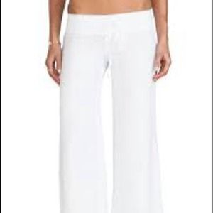 Krisa wide leg white linen pant