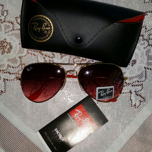 Ray bans PINK and gold