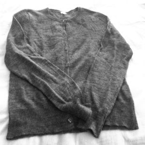 Grey J. Crew cardigan.
