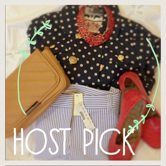 🌀Price Drop🌀HP JCrew BNWT pinstriped short