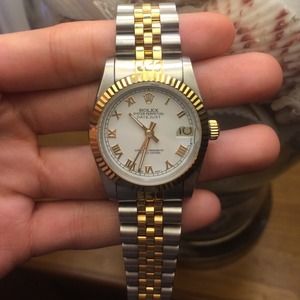 Two tone stainless midsize watch