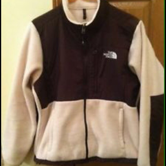 Light pink and brown Northface jacket