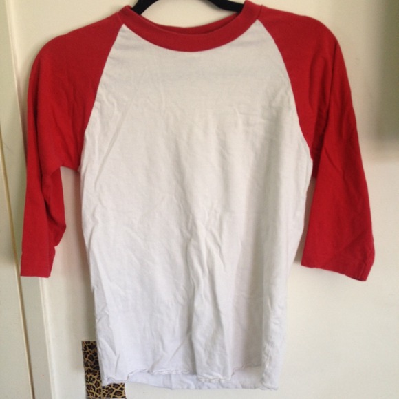 Red Baseball Tee Small