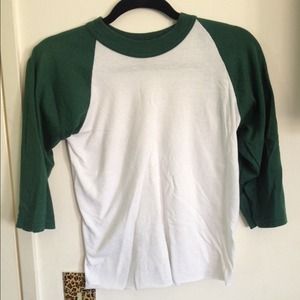 Forest Green Baseball Tee Small