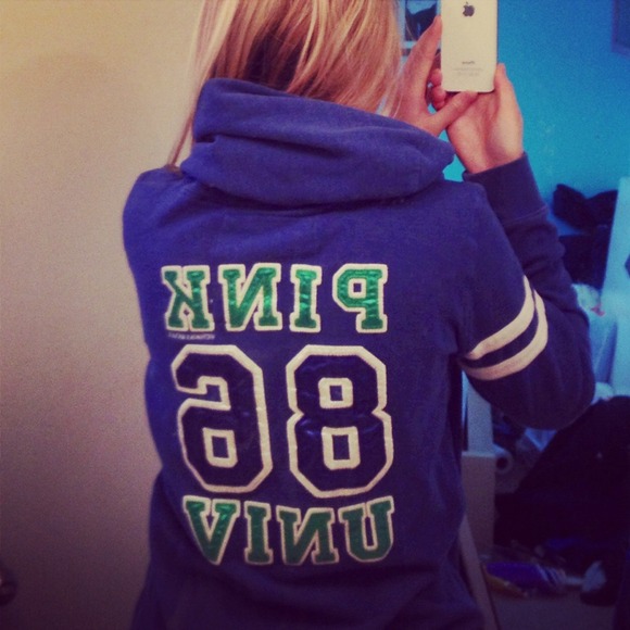 Victoria's Secret PINK Blue Hoodie Medium