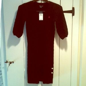 Navy blue Ralph Lauren cotton sweater dress- xs