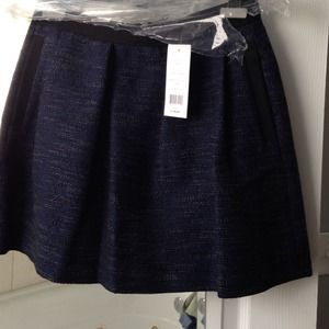French Connection Blue Hanger Electric Fuzz Skirt